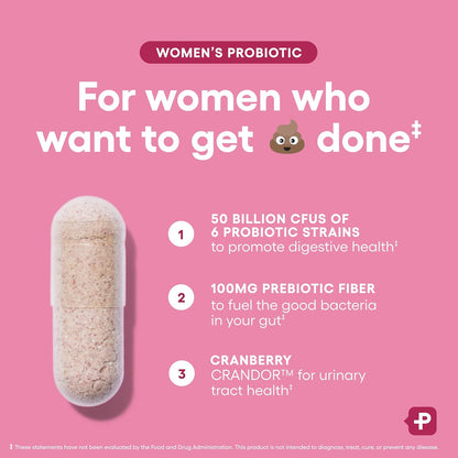 Physician's CHOICE Women's Probiotic 30 Count + Easy Mix Fiber Bundle