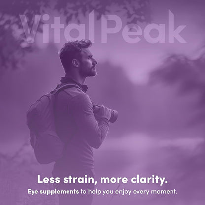 Vital Peak® Provision | Eye Health Supplements with Eyebright, Lutein | Eye Vitamins, Bilberry, Eyebright, Lutein, Zeaxanthin. 30 Days Supply. 60 Capsules