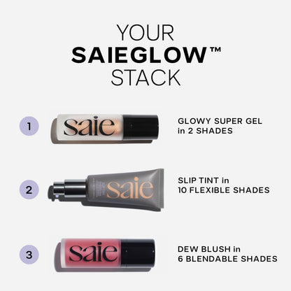 Saie Slip Tint Tinted Moisturizer with SPF 35 - Light Coverage, Glowy Skin Tint & Mineral Sunscreen for Face with Hydrating Hyaluronic Acid - Summer Makeup Essential - Shade Three + Half (1.35 oz) SaieBuy Supplements Australia
