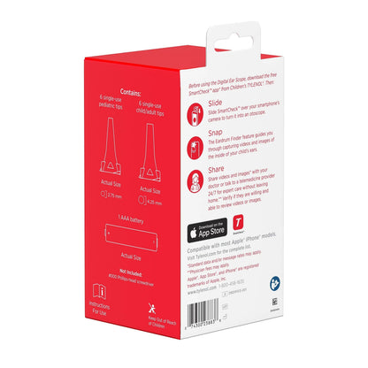 SmartCheck Digital Ear Scope from Children's Tylenol, Otoscope with Light, 1 Otoscope Clamp, 12 Specula Tips + Children's Tylenol Pain + Fever Medicine with Acetaminophen, 8 fl. oz TylenolBuy Supplements Australia