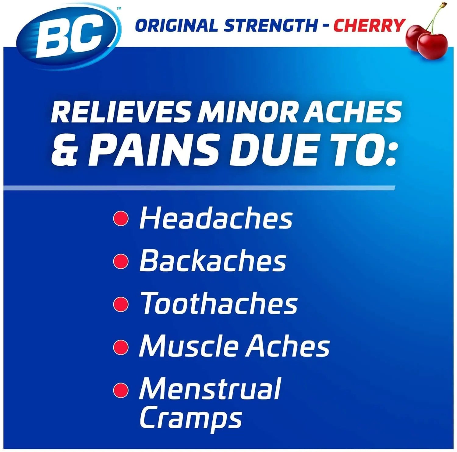 BC Powder Pain Reliever, Cherry Flavor Aspirin Dissolve Packs, 24 Count Powder Packets (6 Pack) BCBuy Supplements Australia