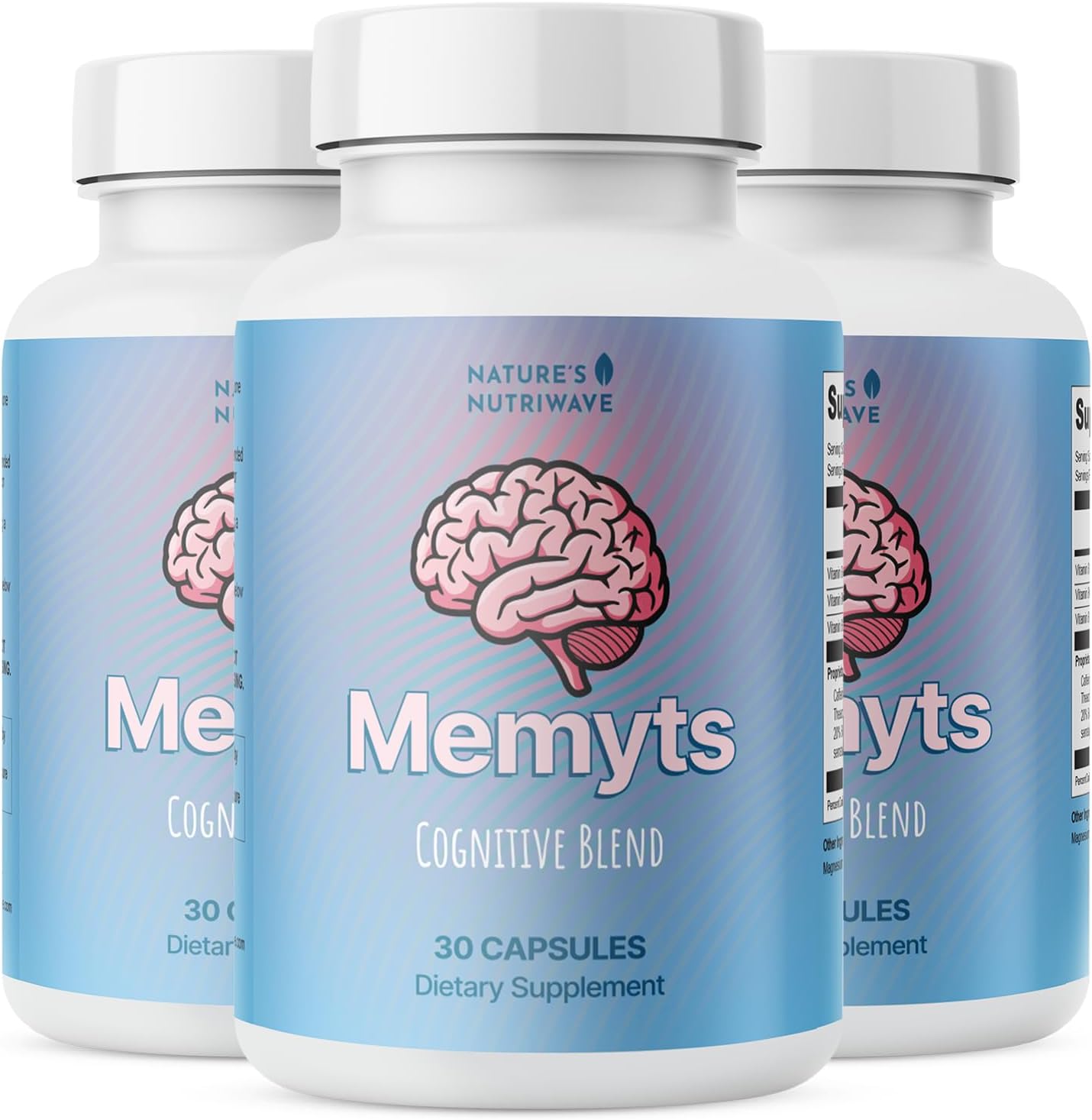 Memyts – B Vitamins & Herbal Extract Capsules – 30 Ct, 3 Month Supply | B Vitamins & herbal extracts | Non-GMO, Made in USA | Easy-to-swallow daily capsule