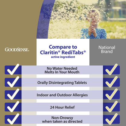 GoodSense Loratadine Orally Disintegrating Tablets, 10 mg, 24 Hour Allergy Tablets, 30 Count GoodSense buy supplements Au