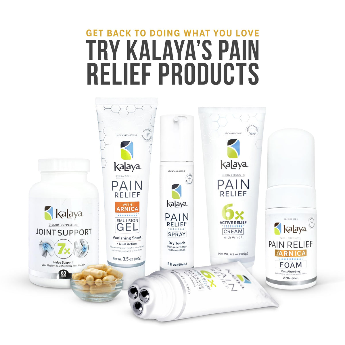Kalaya Naturals Extra Strength Pain Relief Foam with Arnica - Supports Pain Relief in Muscle & Joints (2.7 Ounces) Kalaya NaturalsBuy Supplements Australia