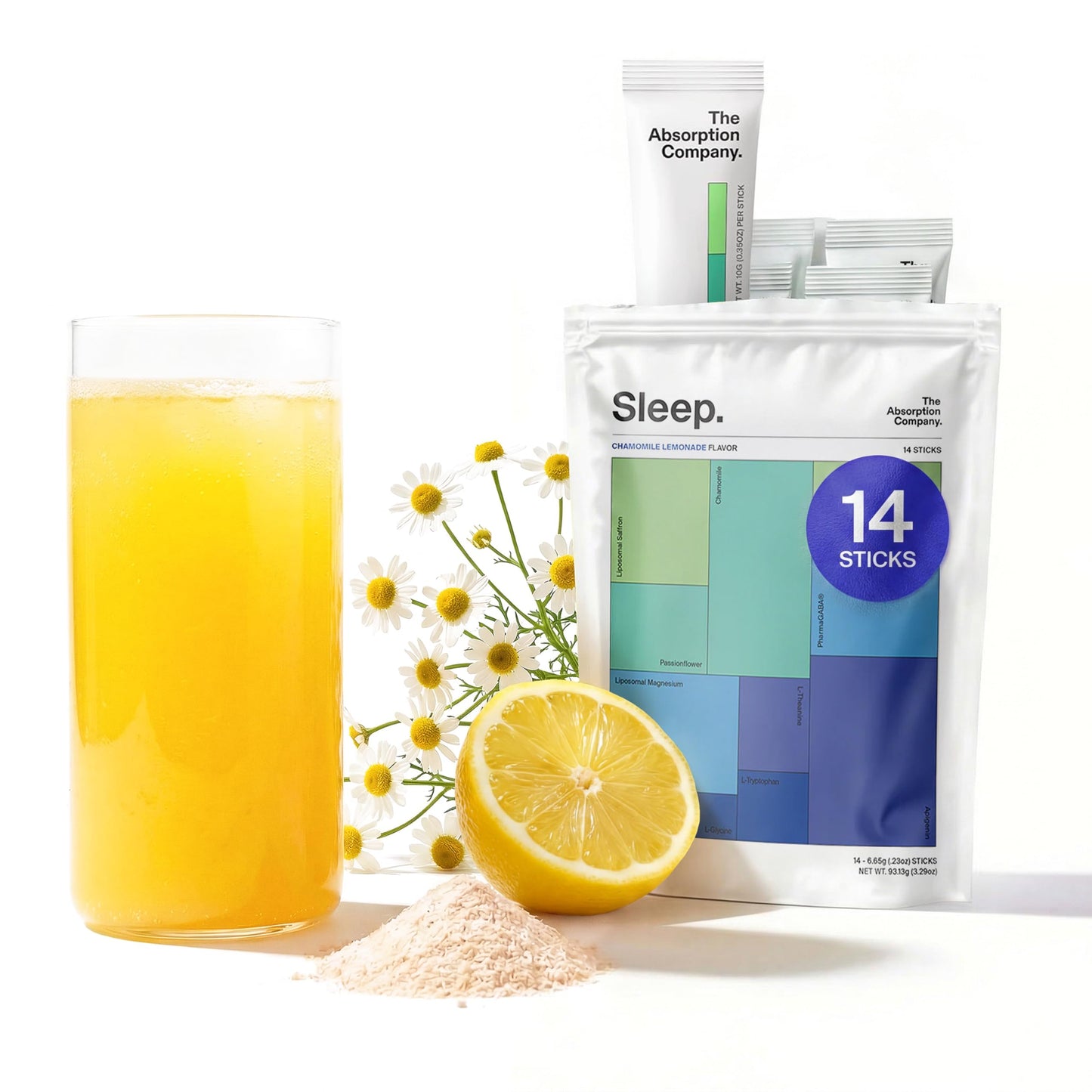 The Absorption Company Sleep Aid Powder - Calming Drink Mix Packets - 7PK