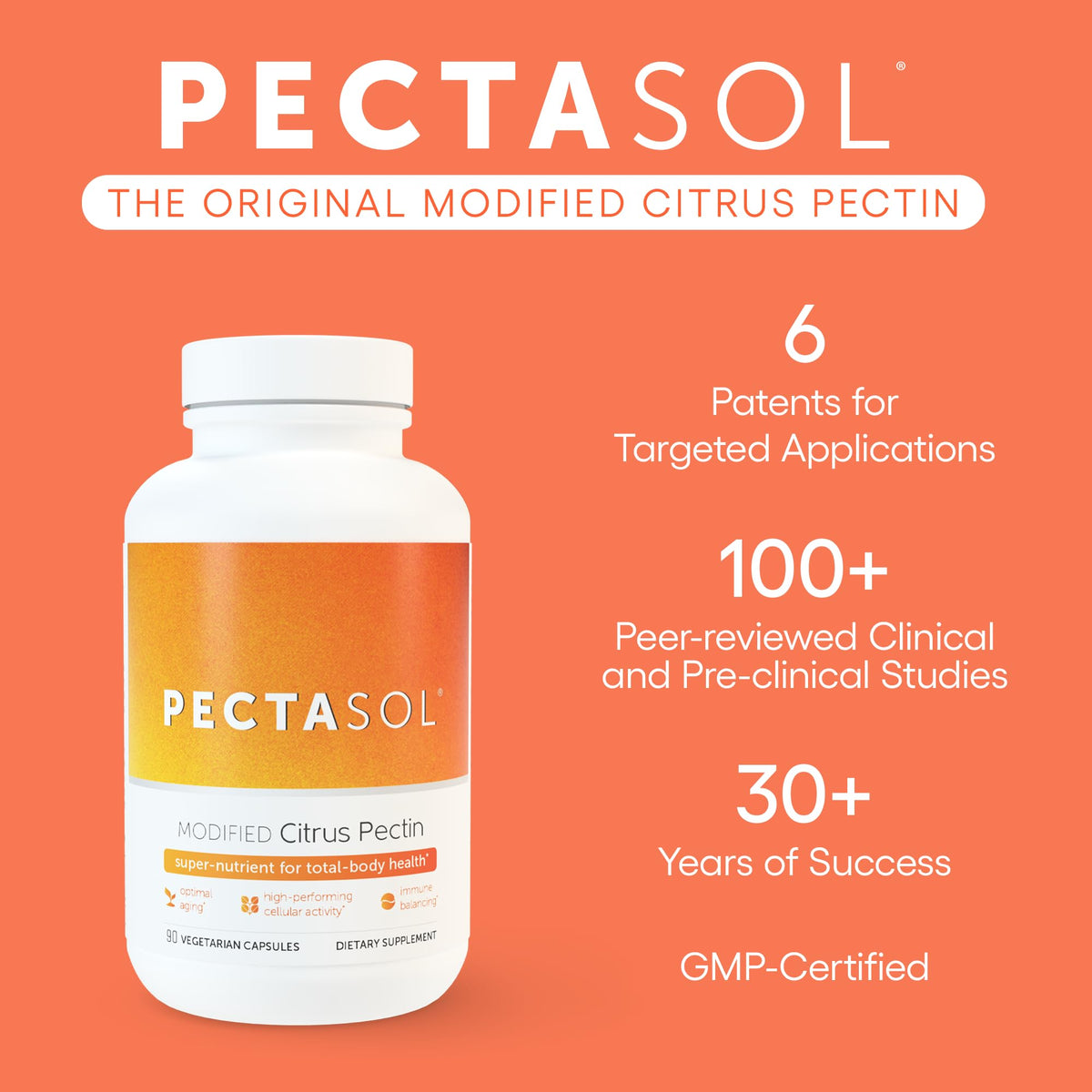PectaSol Modified Citrus Pectin – 454g Powder – Total-Body Health Supplement to Support the Heart, Immune System, Inflammation Response & Healthy Aging + Maintain Healthy Galectin-3 Levels