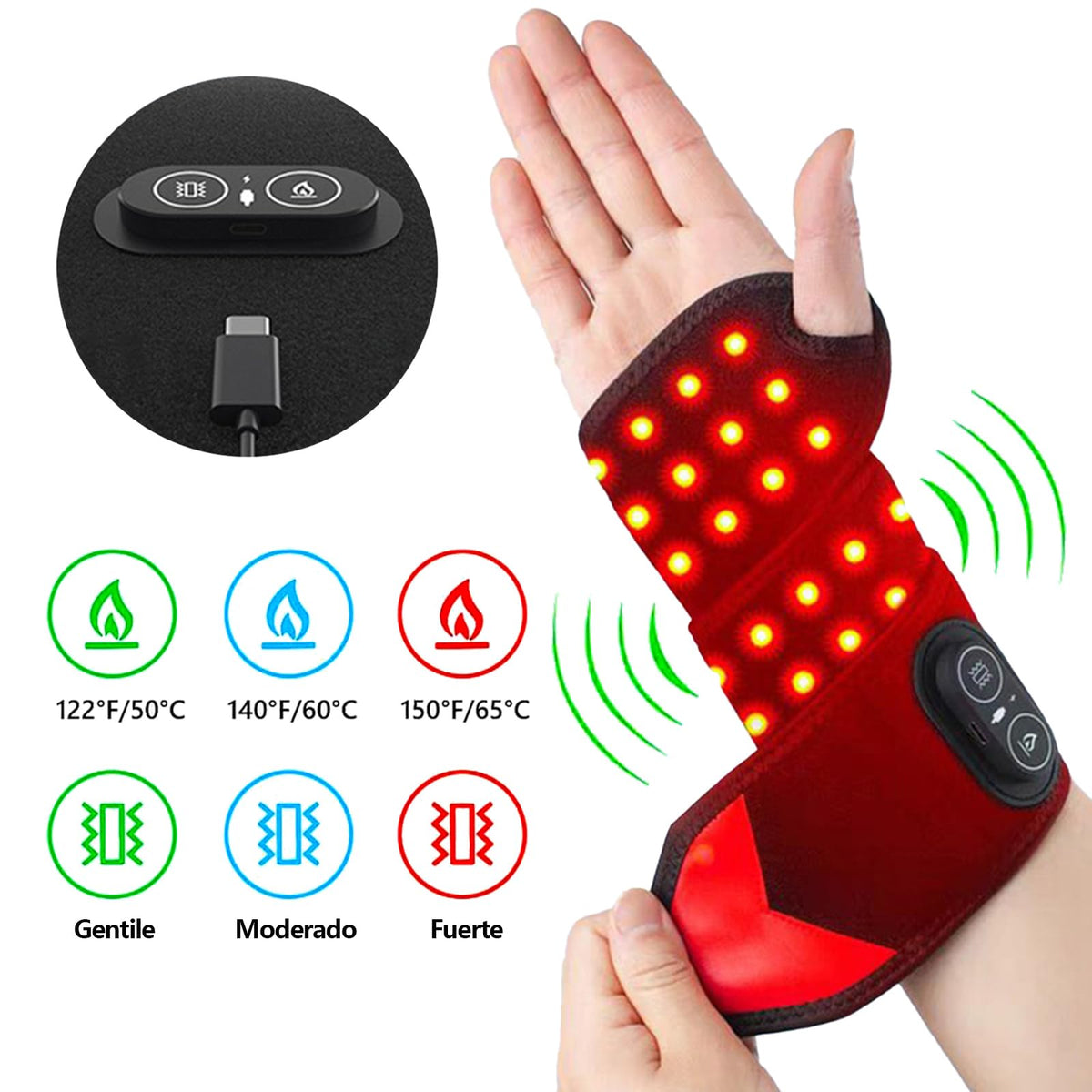 ZMHWANY Rechargeable Cordless Wrist Massager with Heat and Compression, 3000mAh Battery for Arthritis Carpal Tunnel Pain Relief, Wireless Heating Pad Ideal for Seniors ZMHWANYBuy Supplements Australia