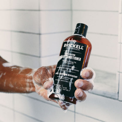 Brickell Men's Revitalizing Hair Conditioner for Men, Nourishing Hair Conditioner, Restores Shine and Moisture, With Aloe, Pro-Vitamin B5, and Avocado Oil, 8 Ounce, Scented, New Formula