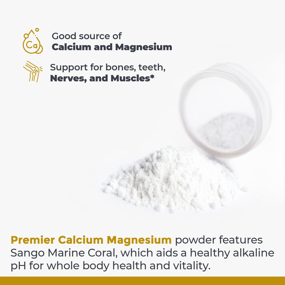 Premier Research Labs Calcium Magnesium Powder - Natural Coral Calcium Powder for Bone Health, Mix with Water for Alkaline PH Balance - 8 oz Premier Research LabsBuy Supplements Australia