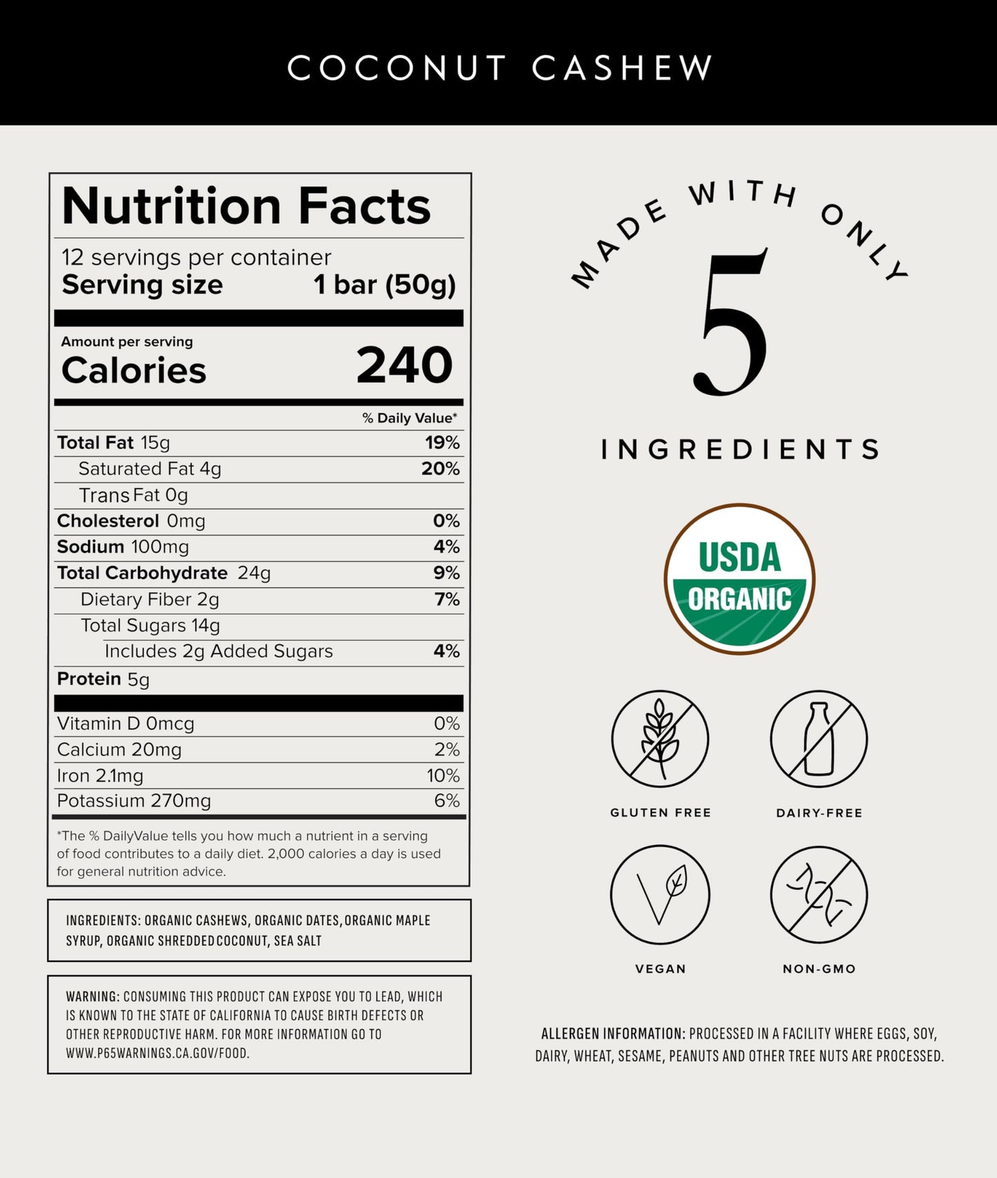 Truvani Plant Based Snack Bars | Variety | 12 Pack | Vegan | 5-8g Protein | USDA Organic and Vegan | Dairy, Soy, and Gluten Free | Individually Wrapped