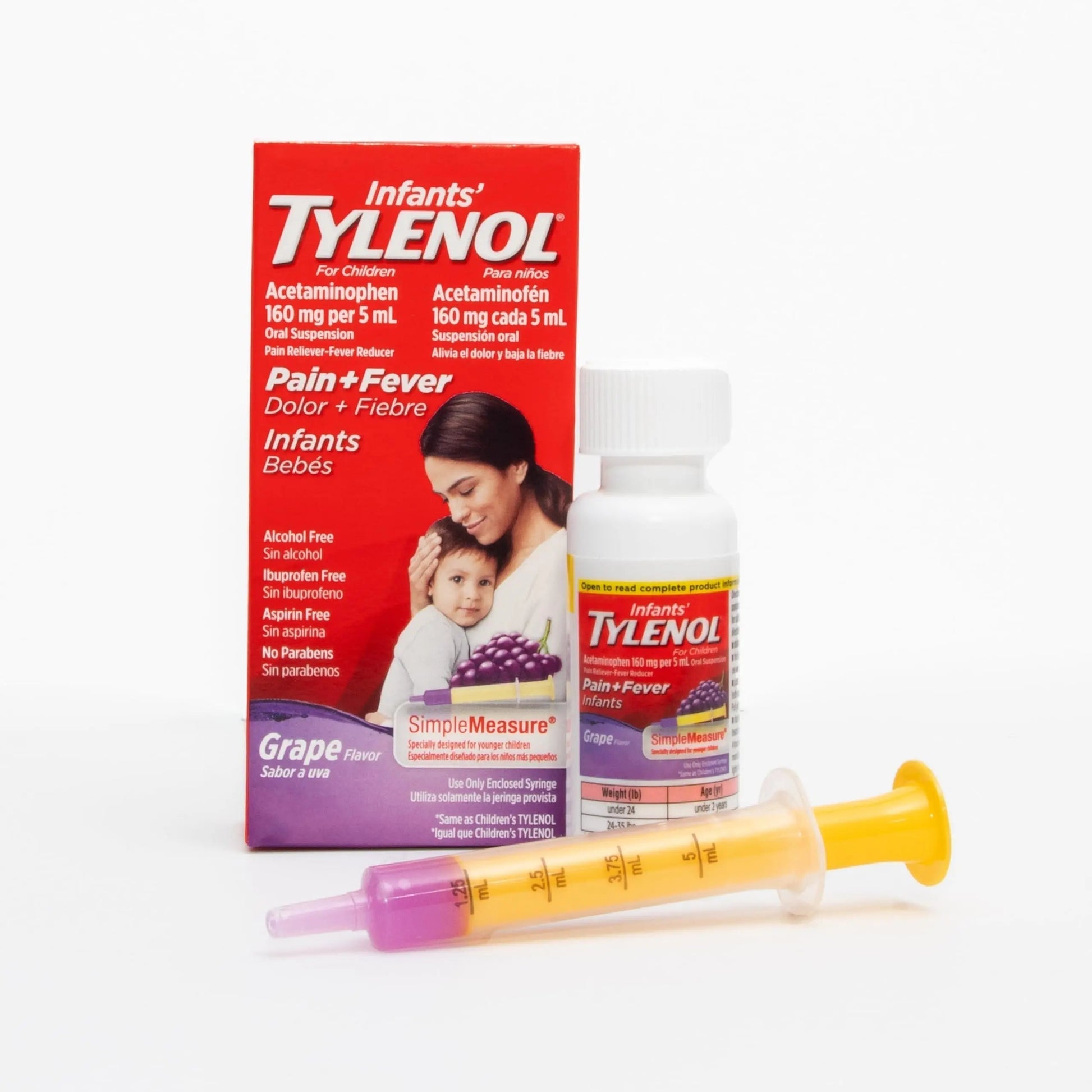 Infants' Tylenol Oral Suspension Liquid Medicine with Acetaminophen, Baby Fever Reducer & Pain Reliever for Minor Aches & Pains, Sore Throat, Headache & Toothache, Grape Flavor, 1 fl. oz TylenolBuy Supplements Australia