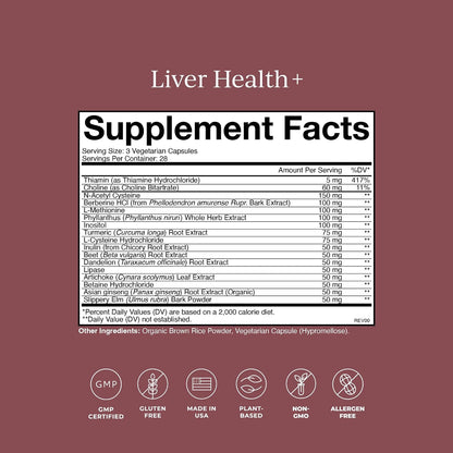 CYMBIOTIKA Liver Health+ for Liver Support, Detox & Digestion