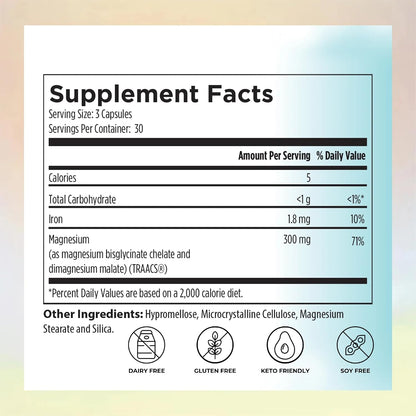 Reignite Wellness by JJ Virgin | Magnesium Body Calm | Chelated Magnesium Supplement for Energy Production, Sense of Calm & Immune Support | Magnesium Bisglycinate Chelate Complex | 120 Capsules