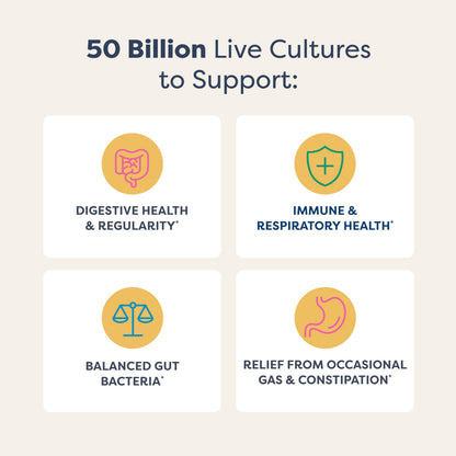 Renew Life Extra Care Digestive Probiotic 50 Billion CFU | 90 Vegetarian Capsules | Supports Digestive, Immune & Respiratory Health | Dairy, Soy and Gluten Free Supplement