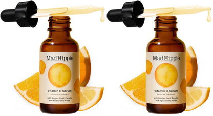 Mad Hippie Vitamin C Serum for Face – C + E + Ferulic Acid, Hyaluronic Acid, Stable Low-Irritation Formula, Brightening, 1.02 Fl Oz