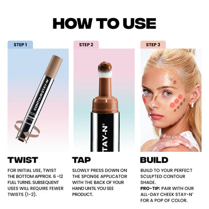 Sacheu Liquid Contour STAY-N Long Wear Cream Contour Makeup — Long Lasting, Blendable, & Lightweight Formula — Vegan & Cruelty-free, Giving Drama SacheuBuy Supplements Australia