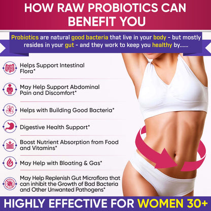Wholesome Wellness Dr. Formulated Raw Probiotics for Women 100 Billion CFUs Capsules with Prebiotics, Digestive Enzymes, Approved for Adults, Shelf Stable Supplement Wholesome Wellness buy supplements Au
