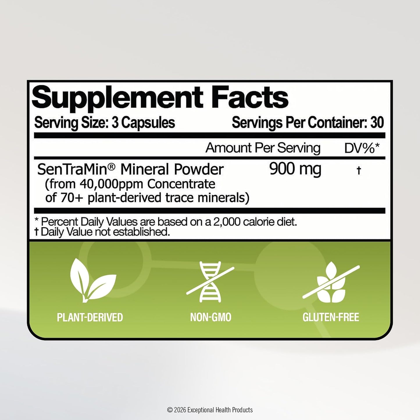 Plant Based Mineral Complex, 90 Vegetable Capsules | Daily Wellness, Energy & Immune Support with70 Plant Sourced Colloidal Trace Minerals with Antioxidants, Enzymes & More