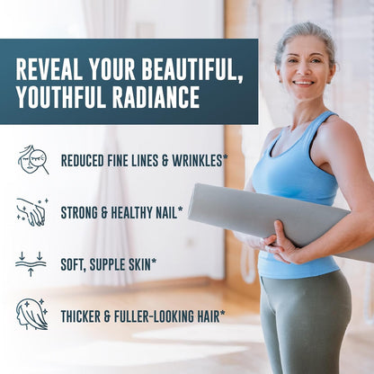 Advanced Collagen Complex Powder – VERISOL®, FORTIBONE®, & FORTIGEL® for Hair, Skin, Bone & Joint Support – Clinically Studied Ingredients – Grass-Fed Hydrolyzed Collagen Peptides – 30 Servings