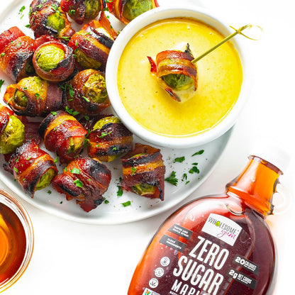 Wholesome Yum Zero Sugar Maple Syrup, Monk Fruit Allulose Keto Maple Syrup | Natural Sugar Free Pancake Syrup. Low Carb, Gluten-Free, Vegan, Non GMO, No Erythritol, No Aftertaste (12 fl oz Glass Bottle)