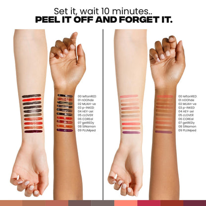 Sacheu Lip Liner STAY-N Peel Off Lip Stain — Long Lasting Waterproof Lip Tint with Hyaluronic Acid & Vitamin E — Transfer Proof Matte Finish, Vegan & Cruelty-Free (p-INKED) SacheuBuy Supplements Australia
