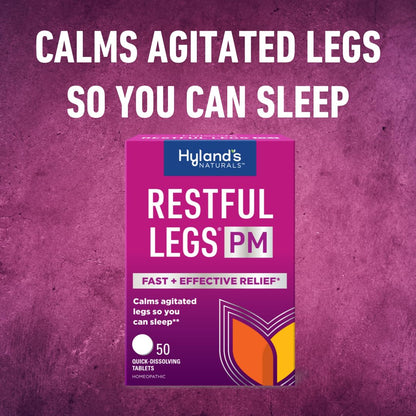 Hyland's Restful Legs PM, Nighttime Formula, Calms Agitated Legs so You Can Sleep, 50 Quick Dissolving Tablets Hyland's buy supplements Au
