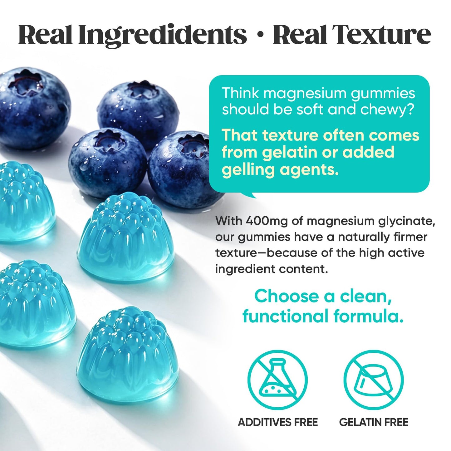 60 Day Supply Magnesium Glycinate 400mg Gummies Sugar Free High Absorption | With Ashwagandha, L-Theanine, CoQ10, Vitamin D3 & B6, Adults & Kids, Stress Relief, Sleep & Calm, Vegan, Gluten Free