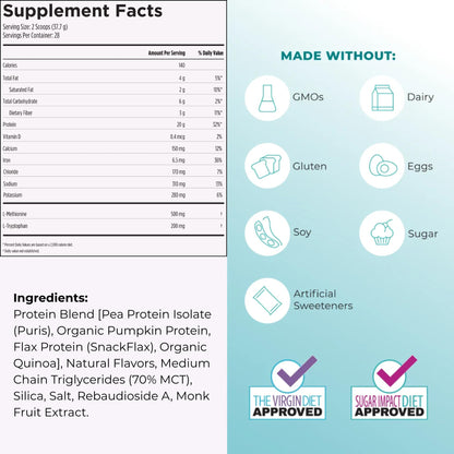 Reignite Wellness by JJ Virgin | Vanilla Plant-Based All-in-One Shake | New & Improved Formula Plant Protein Powder, Vitamins, Minerals, Greens & Aminos | 20g of Plant Protein | 30 Servings