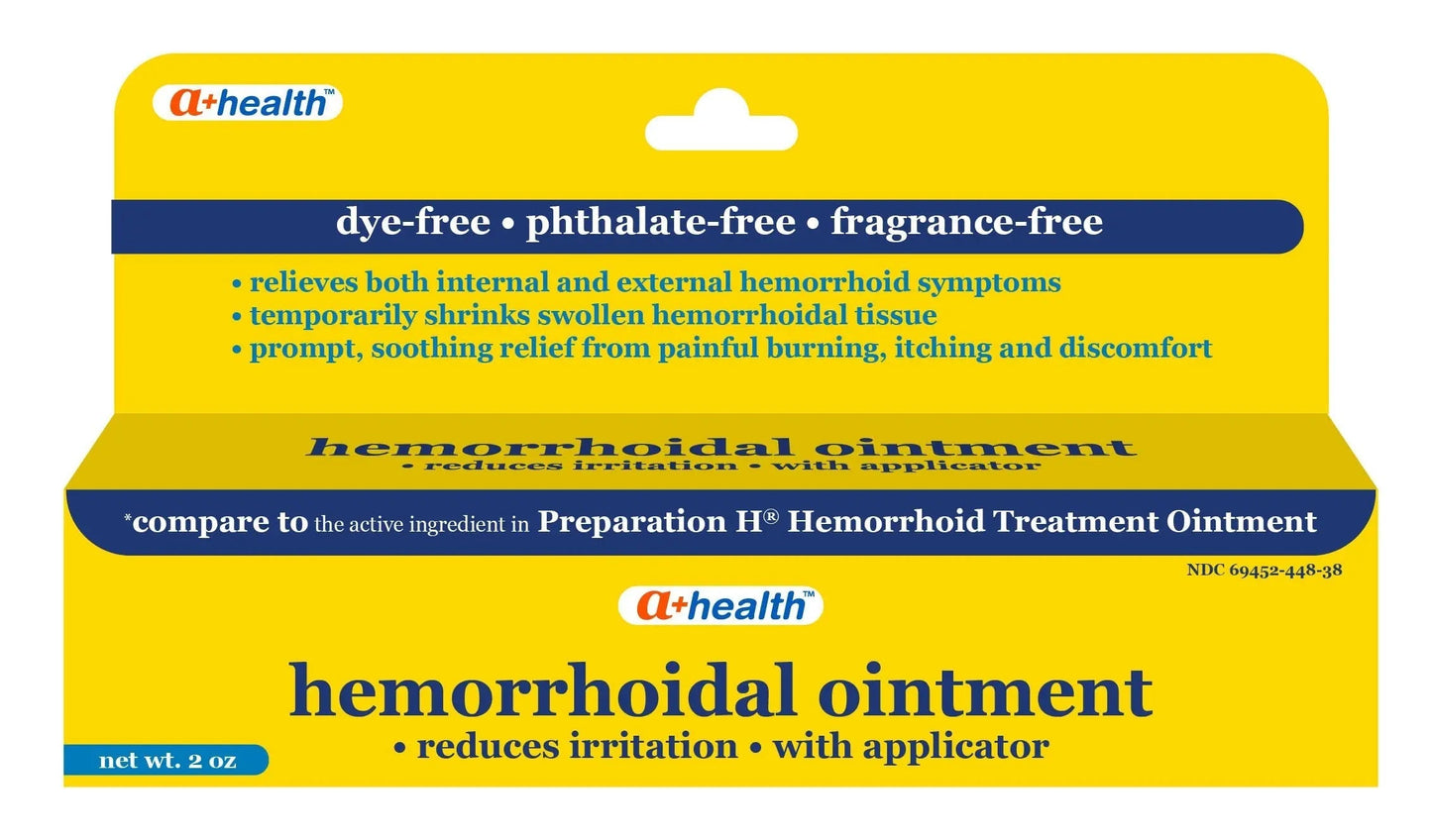 A+Health Hemorrhoid Treatment, Hemorrhoidal Ointment Relieves Symptoms of Burning, Itching, Discomfort, 2 Ounce Tube with Applicator, Reduces Irritation and Pain Relief A+HealthBuy Supplements Australia