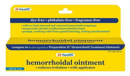 A+Health Hemorrhoid Treatment, Hemorrhoidal Ointment Relieves Symptoms of Burning, Itching, Discomfort, 2 Ounce Tube with Applicator, Reduces Irritation and Pain Relief A+HealthBuy Supplements Australia