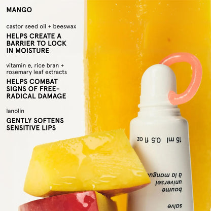 Glossier Balm Dotcom Hydrating Tinted Lip Balm - Universal Salve, Up to 12Hr Moisture for Dry Lips, Cuticles & Skin - Lanolin, Beeswax & Castor Oil - Mango, Tropical Peach Tint, 15ml GlossierBuy Supplements Australia