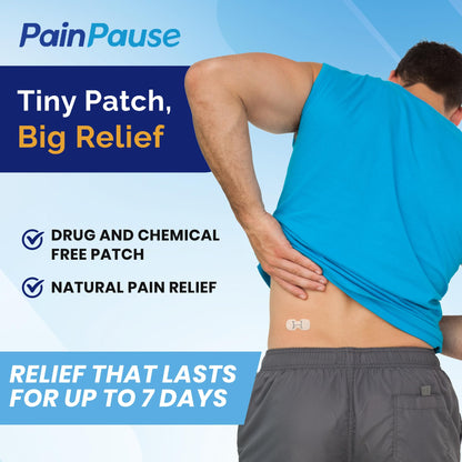 PainPause Long Lasting Pain Relief - Back, Hip, Knee, Neck, Plantar Fasciitis, and Others - Relief for Up to 7 Days, Clinically Tested, 4 Devices in 2 Pouches PainPauseBuy Supplements Australia