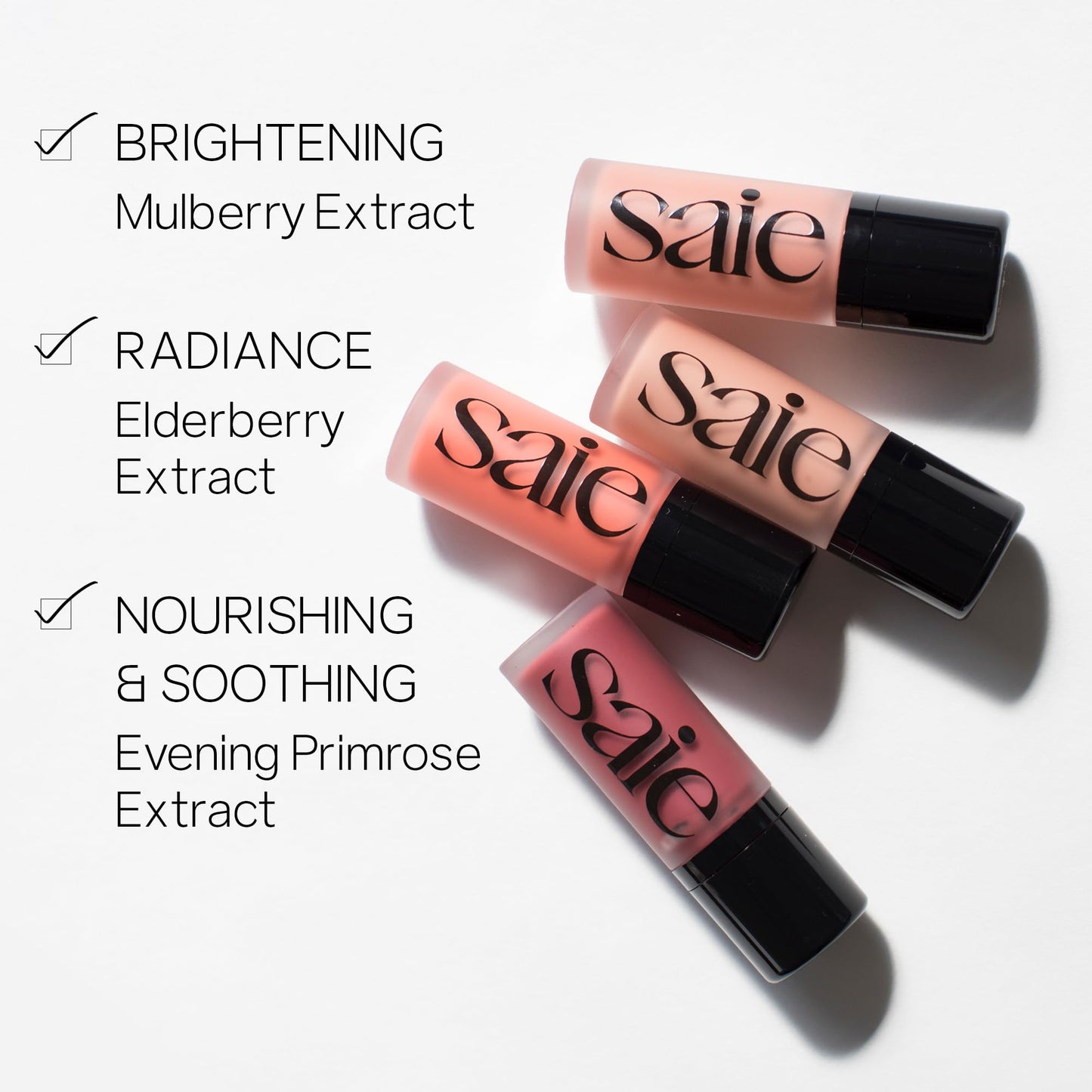 Saie Mini Glowy Super Gel Lightweight llluminator & Makeup Primer - Sunglow (0.5 oz) + Dew Blush - Lightweight Liquid Blush with a Blendable + Buildable Cream Finish - Rosy (.40 oz) SaieBuy Supplements Australia