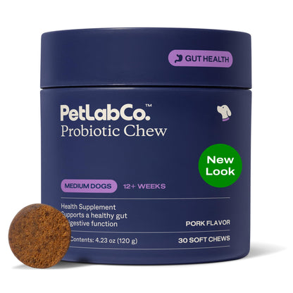PetLab Co. Probiotic Chews for Dogs, Tailored, Small | Size-specific 8-strain probiotic blend with prebiotics to support digestive health, skin and seasonal allergy support