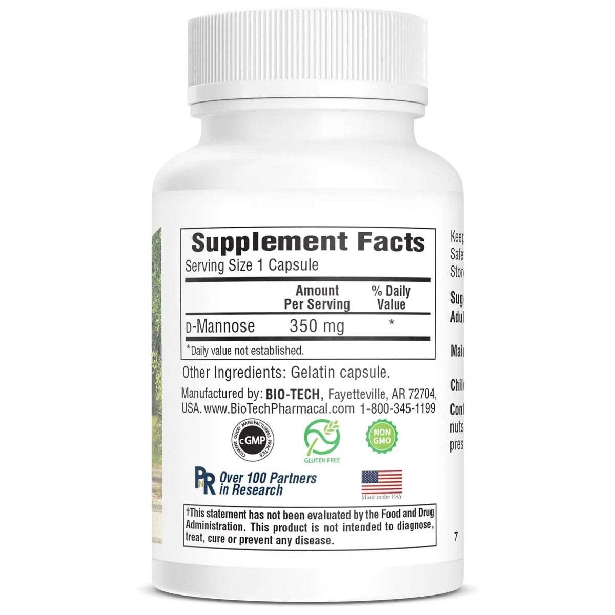 Bio-Tech Pharmacal D-Mannose, Supports Bladder and Urinary Tract Health (100 Count) Bio-Tech PharmacalBuy Supplements Australia