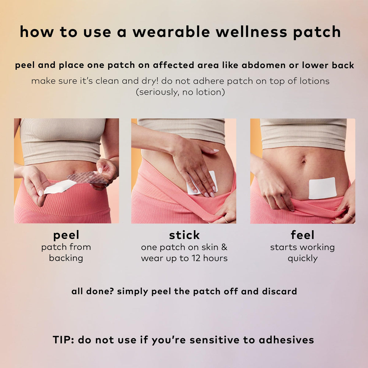 The Good Patch Cycle Period Pain Patch for Cramps, Natural Patch with Menthol, Black Cohosh, Plant Powered Wearable Wellness, Large Sized (8 Total Patches) The Good PatchBuy Supplements Australia