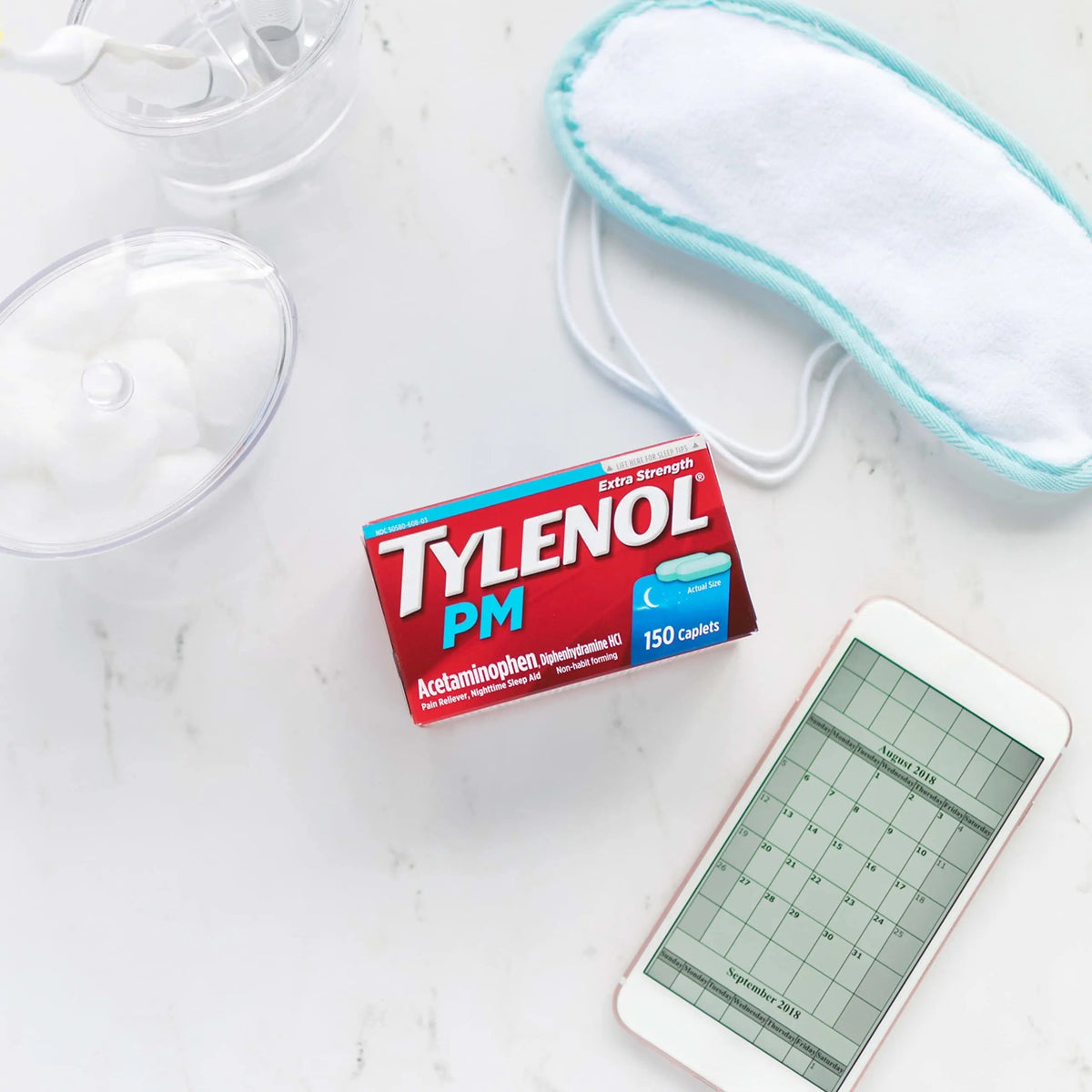 Tylenol PM Extra Strength Nighttime Pain Reliever Sleep Aid Caplets with Acetaminophen & Diphenhydramine HCl, Relief for Nighttime Aches & Pains, Travel Size, 50 Packs of 2 Caplets TylenolBuy Supplements Australia