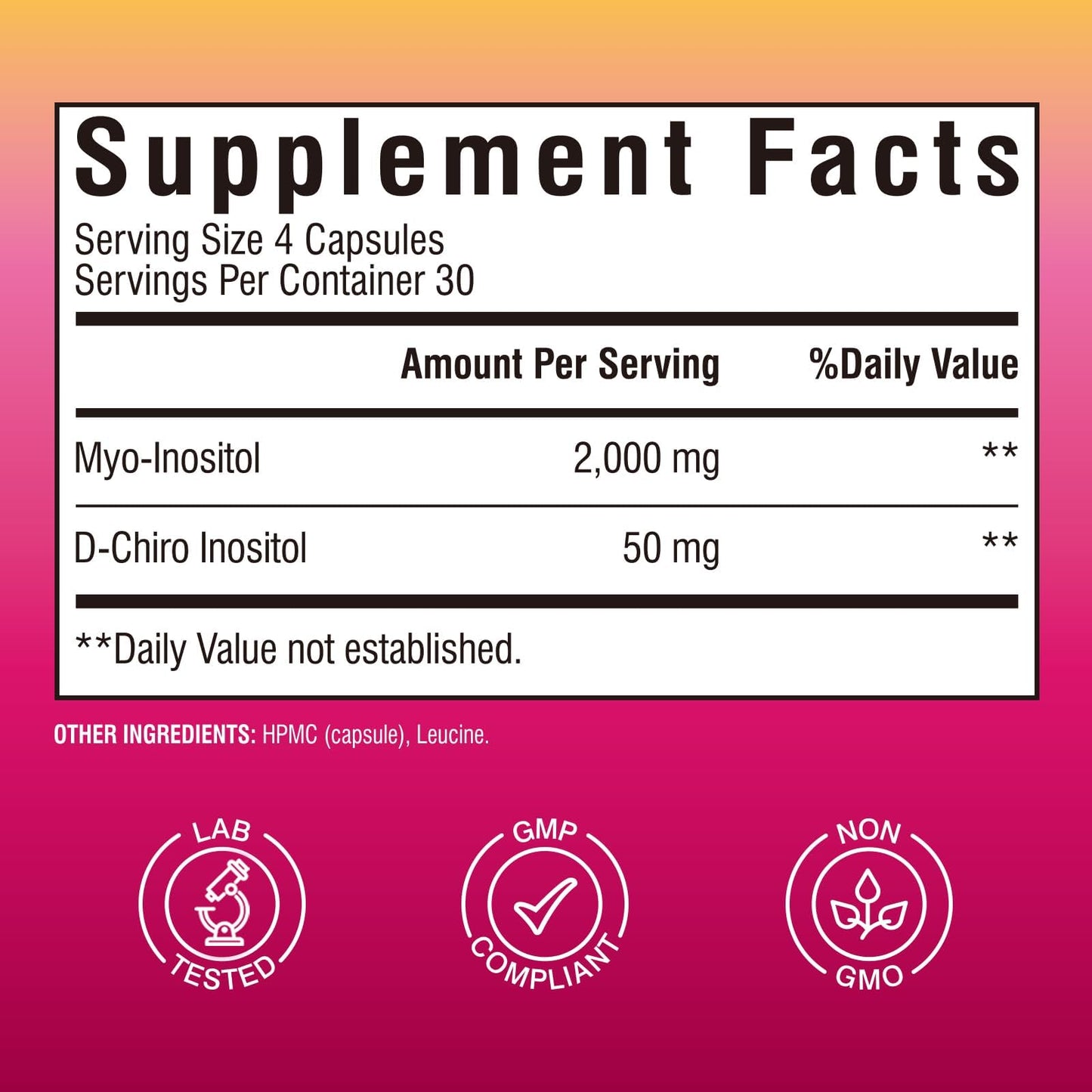 Vitalibre Inositol Supplement, Myo-Inositol & D-Chiro Inositol Supplements for Women, 40:1 Ideal Ratio, Hormone Balance and Women’s Wellness, 80 Vegan Capsules