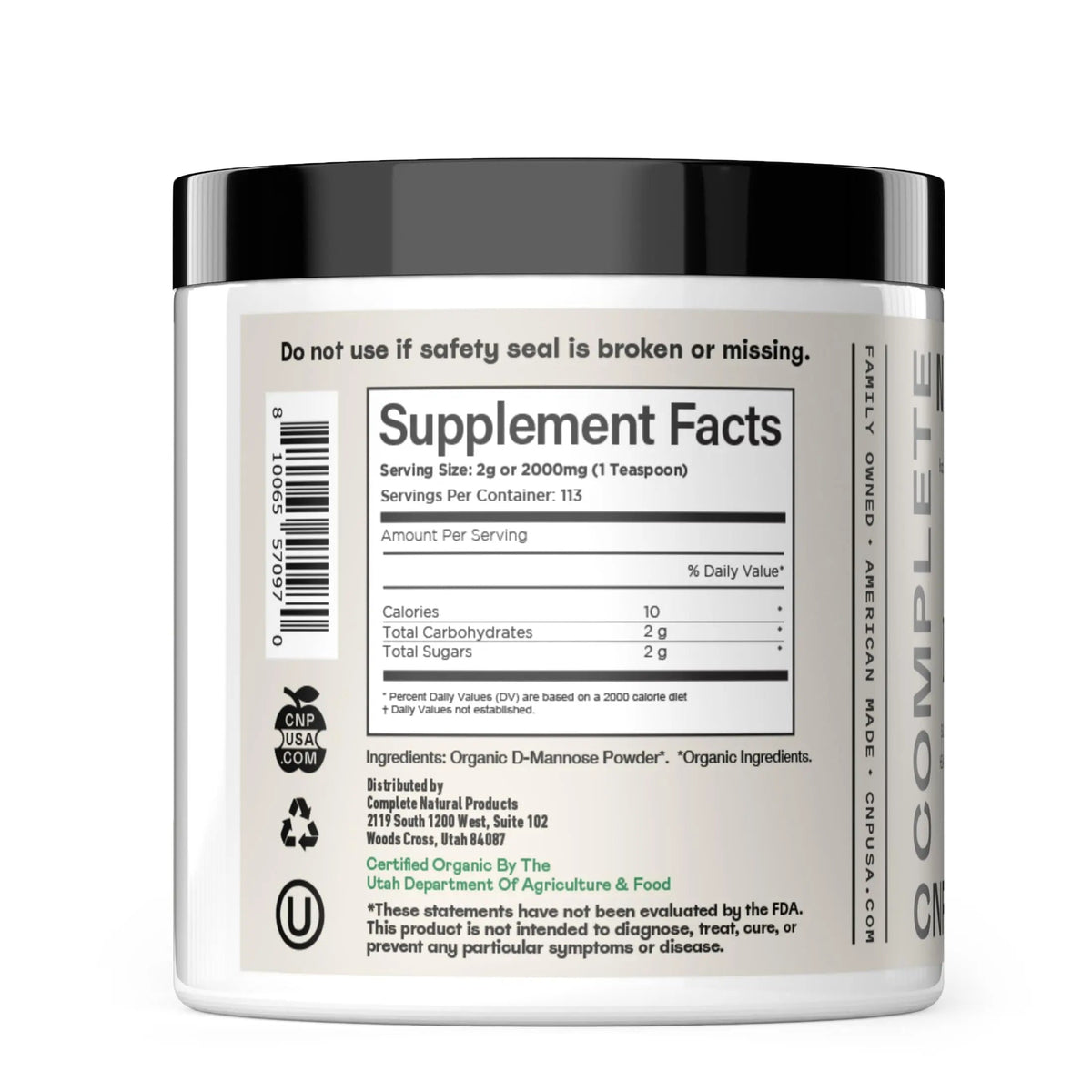 CNP Organic D Mannose Powder 2000mg - Powder D Mannose Supplement for UTI Support, Pure D-Mannose Powder from Guar Beans, Vegan Non GMO Clean Formula, Bladder Urinary Tract Health Supplement Use Complete Natural ProductsBuy Supplements Australia