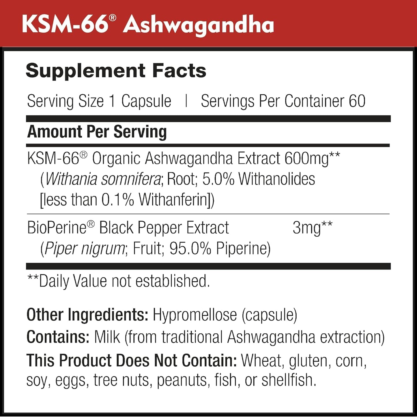DailyNutra KSM-66 Ashwagandha 600mg Organic Root Extract - High Potency Supplement with 5% Withanolides | Relieves Tiredness, Supports Relaxation, Focus, Energy, & Muscle Growth (90 Capsules)