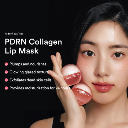 Abib PDRN Collagen Lip Mask Glazed Jelly 0.38 fl oz | Korean Lip Butter Balm Overnight Sleeping Mask Hydrating Care Moisturizer Treatment for Flakey, Dry Lips AbibBuy Supplements Australia