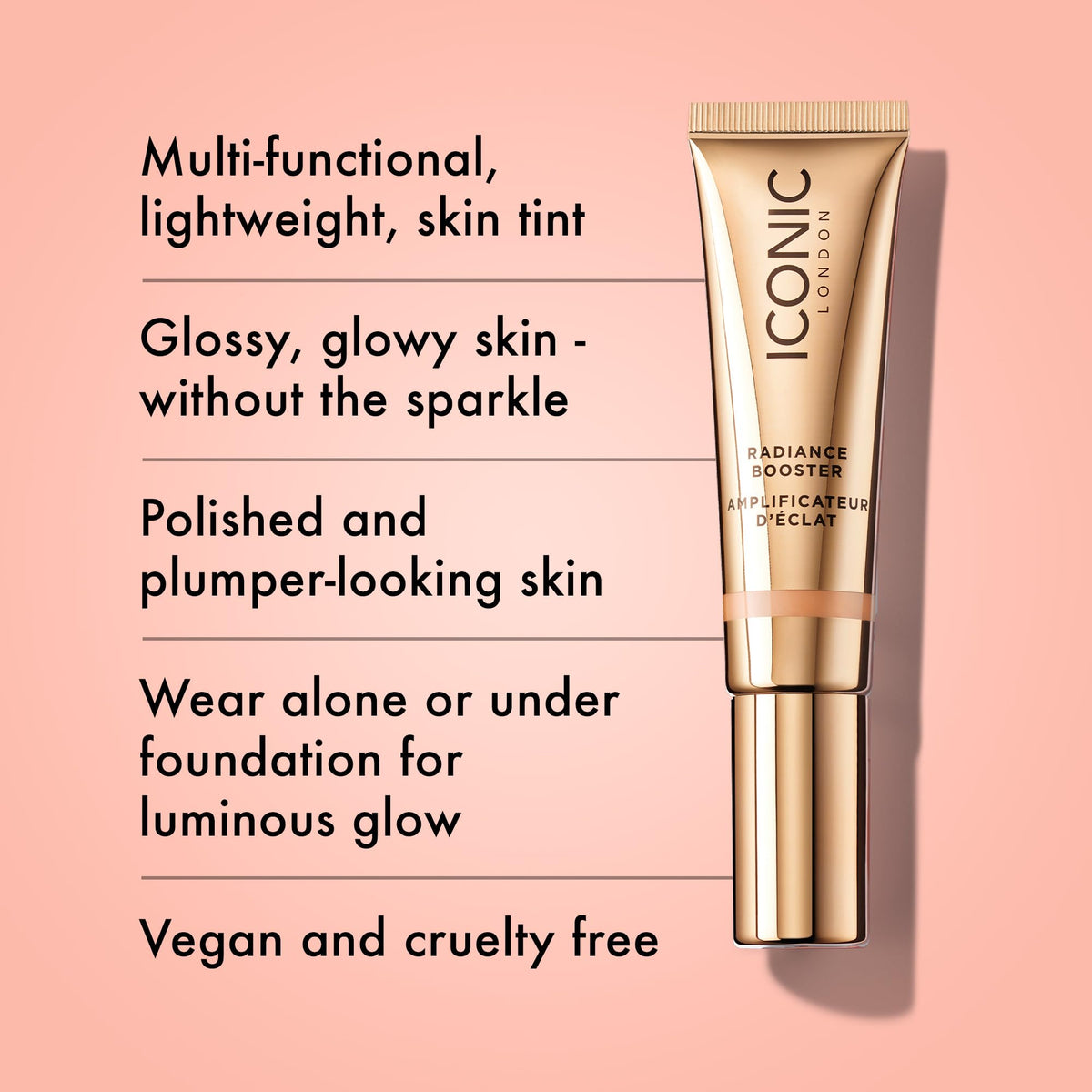 ICONIC LONDON Radiance Booster | Liquid Radiance Lightweight Skin Tint for a Glowy Makeup Look, Cruelty Free, Vegan Makeup (Champagne Glow) 30 mL/ 1.01 Fl Oz ICONIC LONDON buy supplements Au