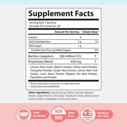 Nature’s NutriWave PrimeBiome Probiotic Gummies – Plant-Based Blend with Inulin, Lion’s Mane, Ginger & More– Non-GMO, No Stimulants, GMP Certified – 30 Gummies, 6 Month Supply Nature’s NutriWaveBuy Supplements Australia
