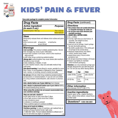 Genexa Kids & Adults Clean Acetaminophen Combo | Family Pain & Fever Bundle | Dye Free, 0% Artificial Additives | Vegan & Non-GMO | Medicine Made Clean | Ages 2-11, 12+ (2 Pack) GenexaBuy Supplements Australia