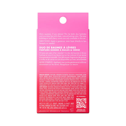 e.l.f. Squeeze Me More Lip Balm Duo, Moisturizing Balm For A Sheer Tint Of Color, Made With Hyaluronic Acid, Vegan & Cruelty-Free, Cherry & Bubblegum e.l.f.Buy Supplements Australia