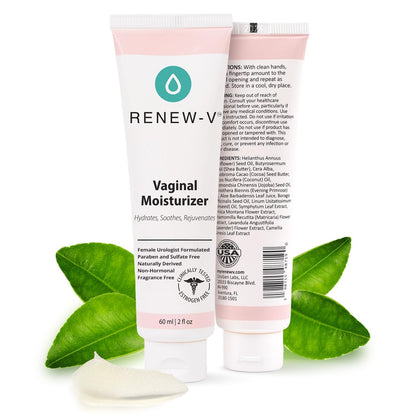 Renew-V Natural Vaginal Moisturizer For Dryness & Itching - Vulva Balm for Irritation Relief, Anti Itch & Women Menopause Support - Hormone Free, Unscented, Paraben-Free - Made in USA, 2 oz Renew-V buy supplements Au