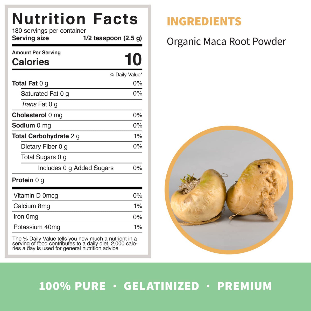 Sprout Living Organic Gelatinized Maca Root Powder, Superfood, Adaptogen, 1 lb Sprout LivingBuy Supplements Australia