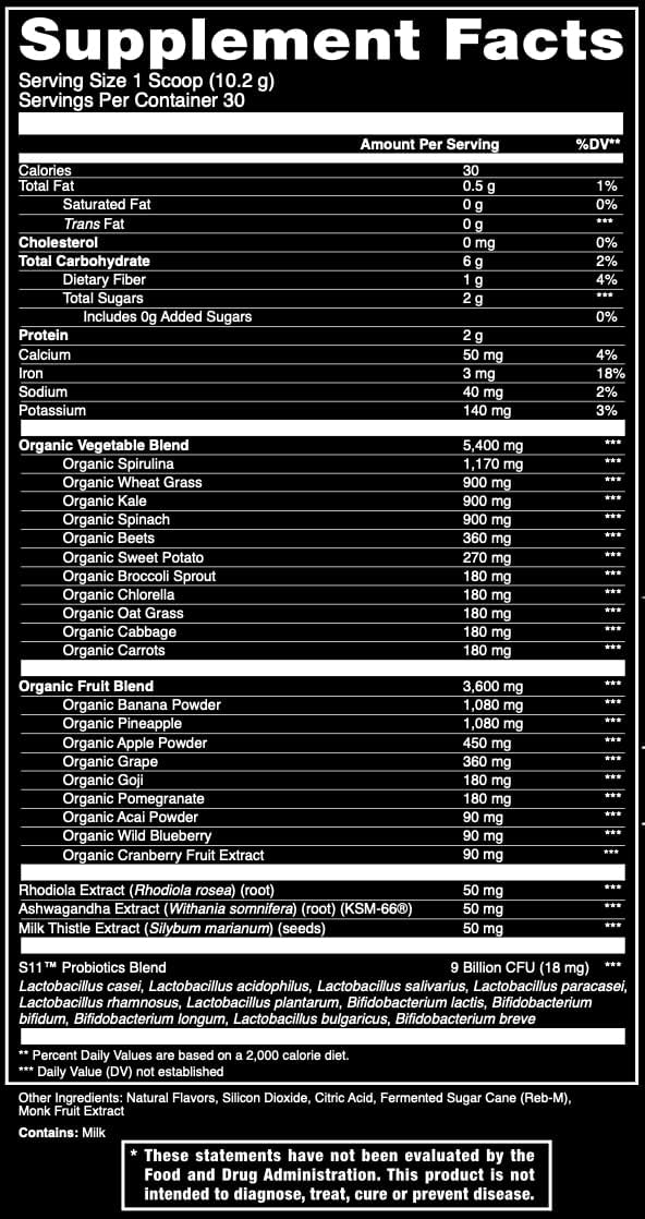 Jocko Fuel Greens Powder Bundle - Greens & Superfood Powder for Healthy Green Juice - Keto Friendly with Spirulina, Chlorella, Digestive Enzymes, & Probiotics - 60 Servings