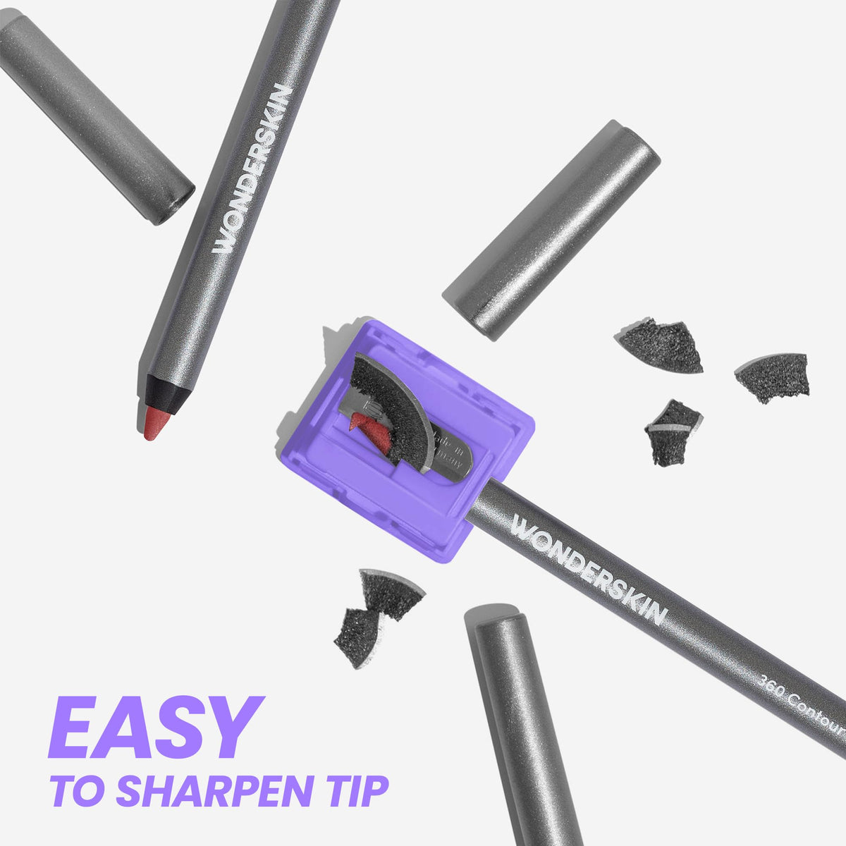 Wonderskin Lipliner Pencil - 360 Contour Lipliner, Long Lasting, Sharpenable, Waterproof and Transfer-Proof Nude Lip Liner Pencil (Rosewood) WonderskinBuy Supplements Australia