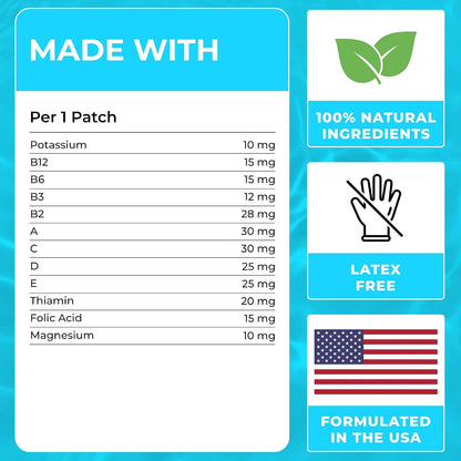 Party Treats Recovery Patches 10 Pack - Wake Up Refreshed & Energized | 100% Natural Ingredients Patch, Individually Wrapped, Skin-Friendly & Waterproof, Enhanced Morning Formula